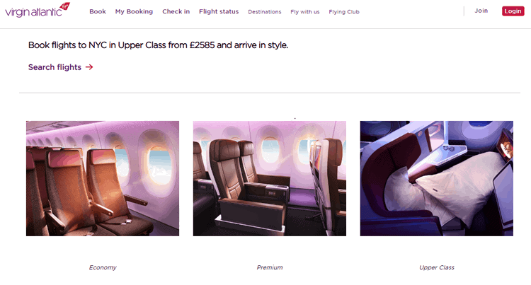 virgin atlantic upper class