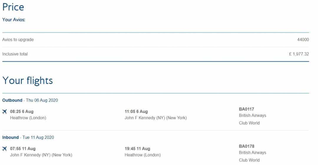How Many Avios Points to Upgrade to Business Class The Points Insider