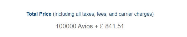 Avios and Fees to fly BA Business Class to New York