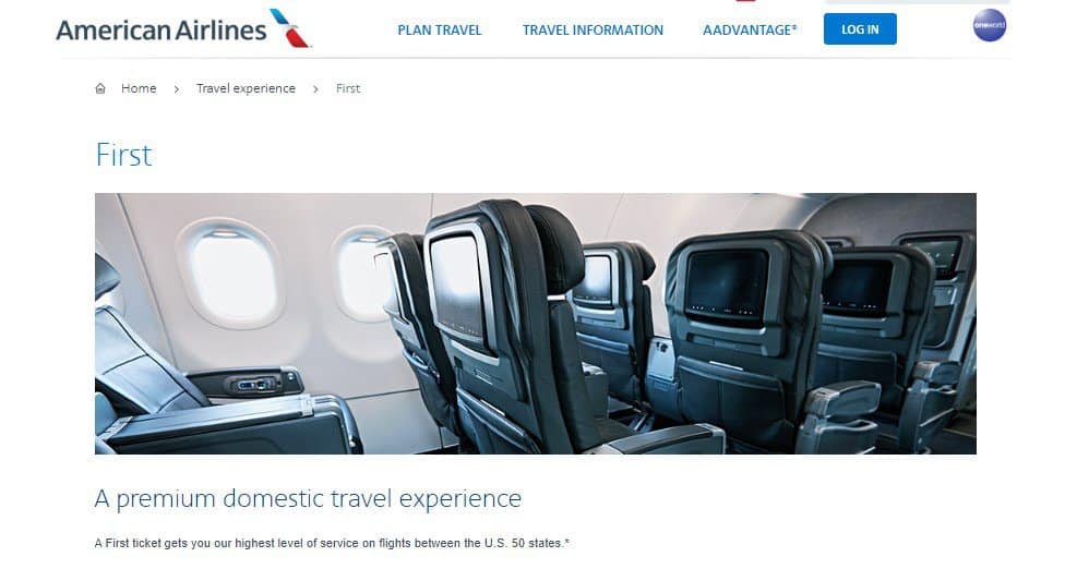 American Airlines First Class