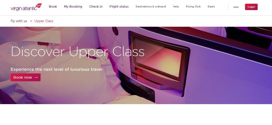 Virgin Atlantic’s Upper Class