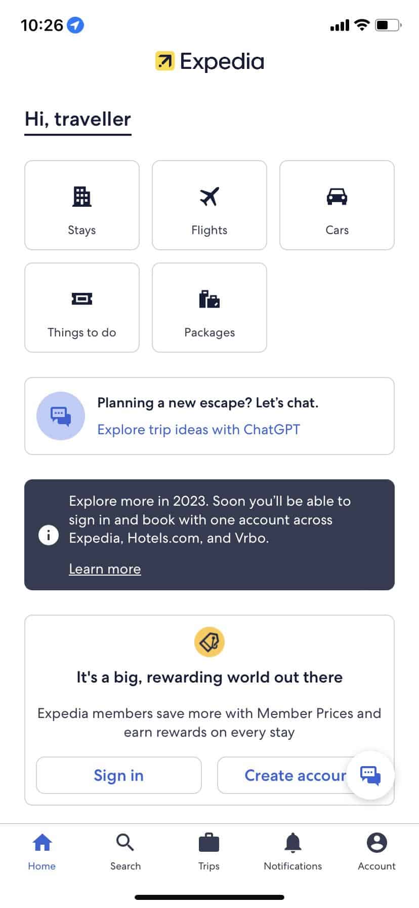 Expedia mobile app image