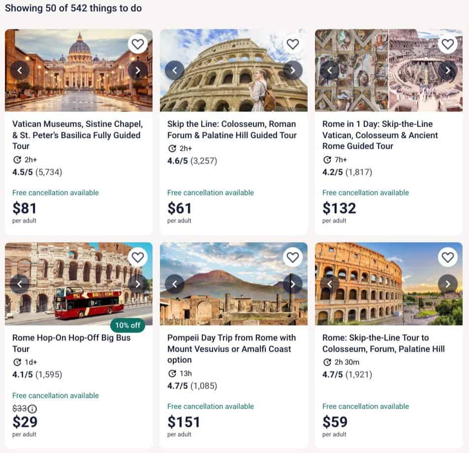 Expedia packages image