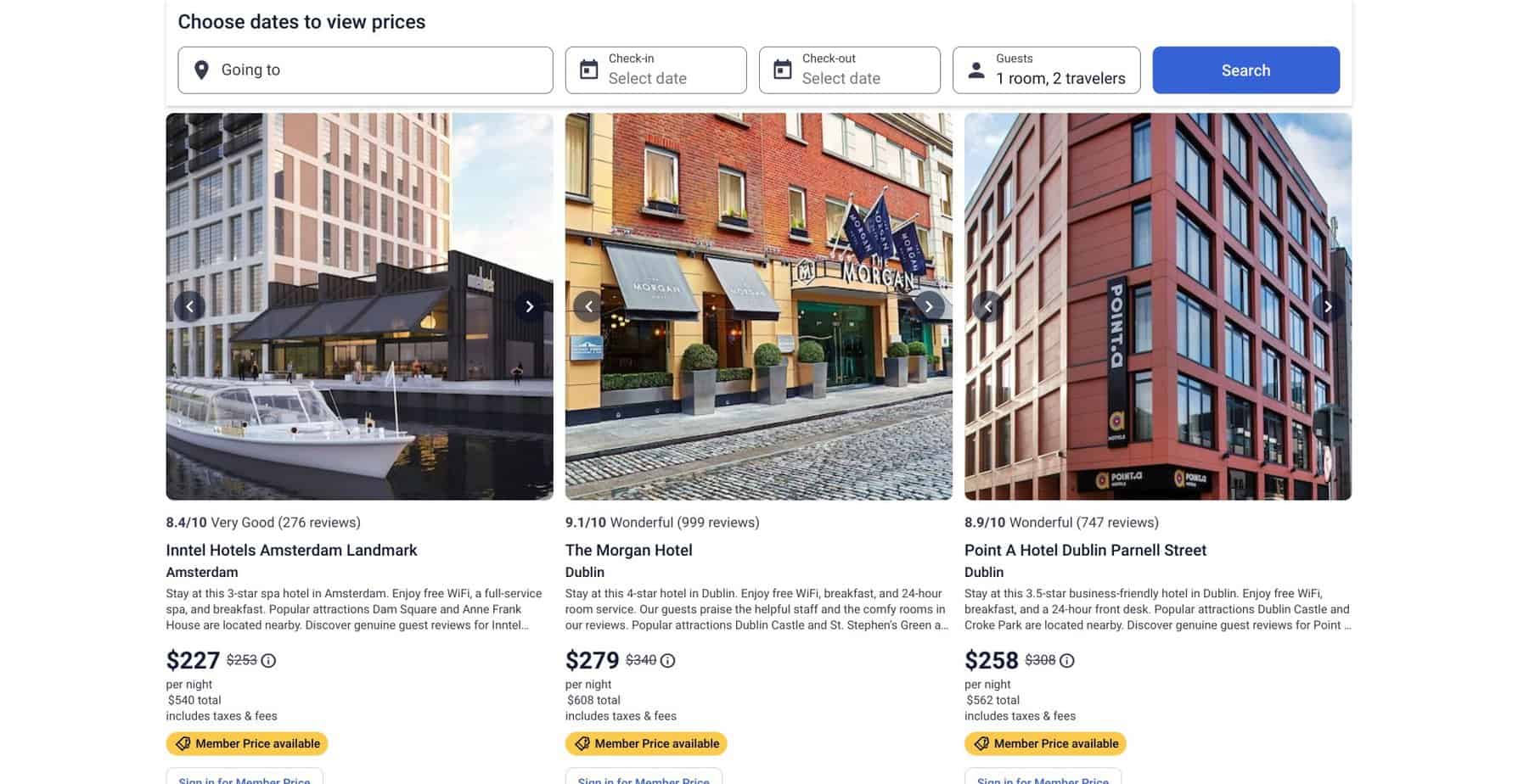 Expedia costs image