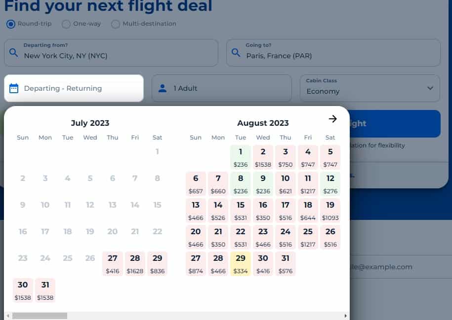 priceline flight deal